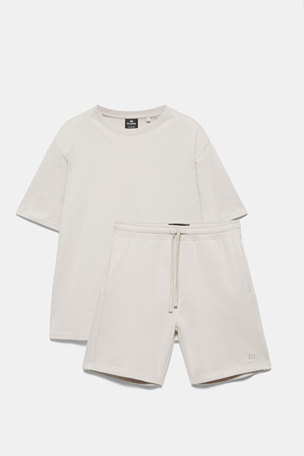 Lastikli belli jogger bermuda şort - 6