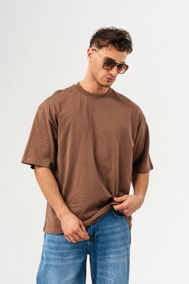 Gangown Basic Crew Neck Oversize T-Shirt