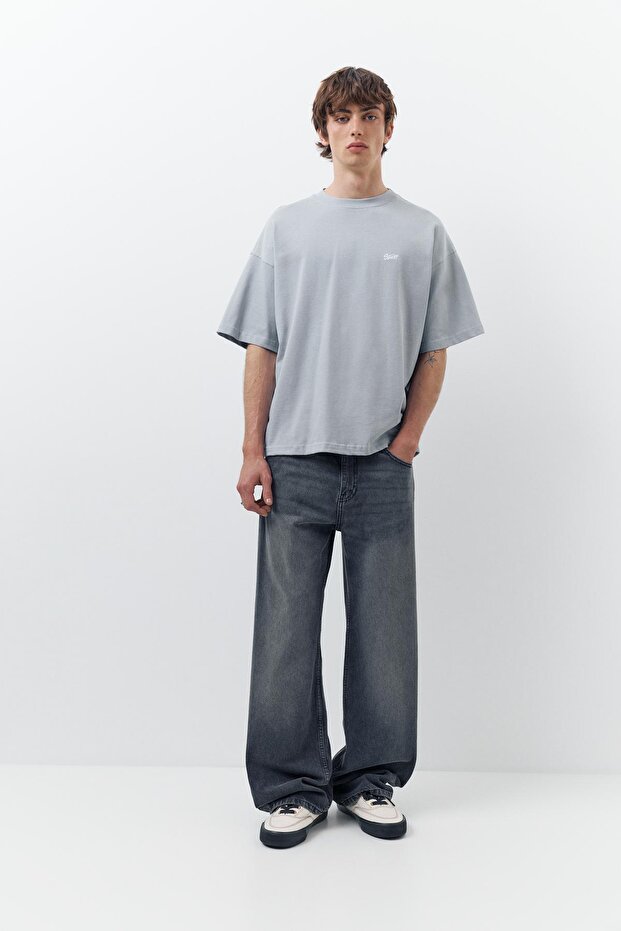 STWD logolu boxy tişört - 2