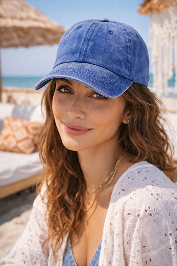Blue Vintage Vintage Adjustable Cap Women's Hat