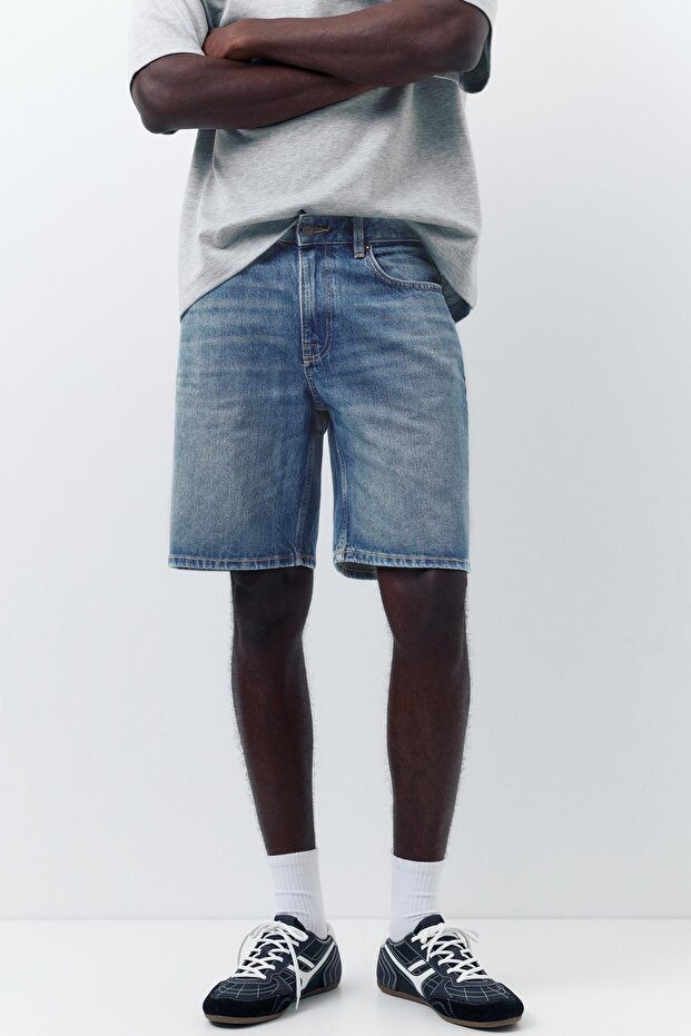 Denim bermuda şort - 2