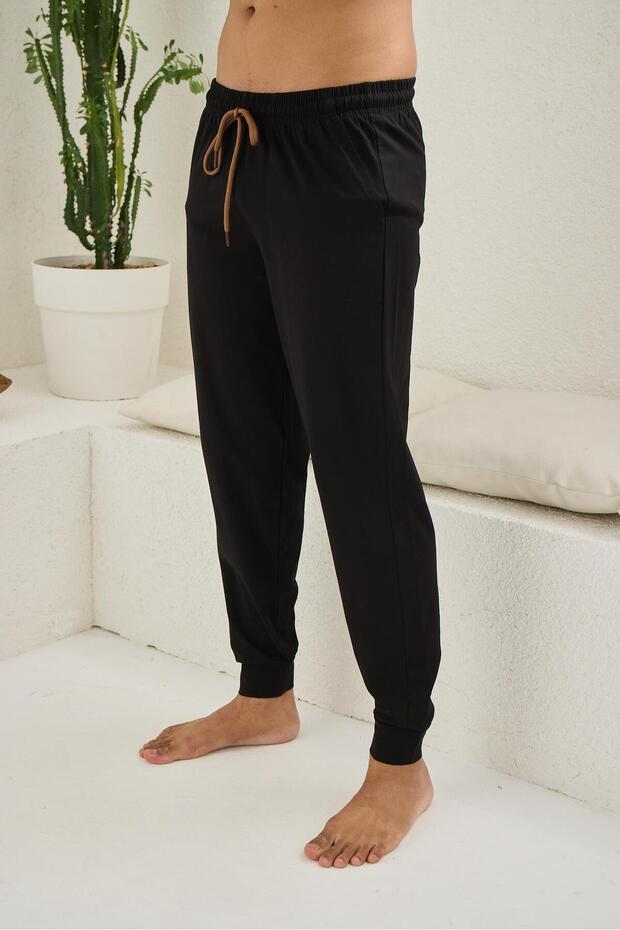 Kly 120R Men's Cotton Pajama Bottoms with Pockets and Cuffs