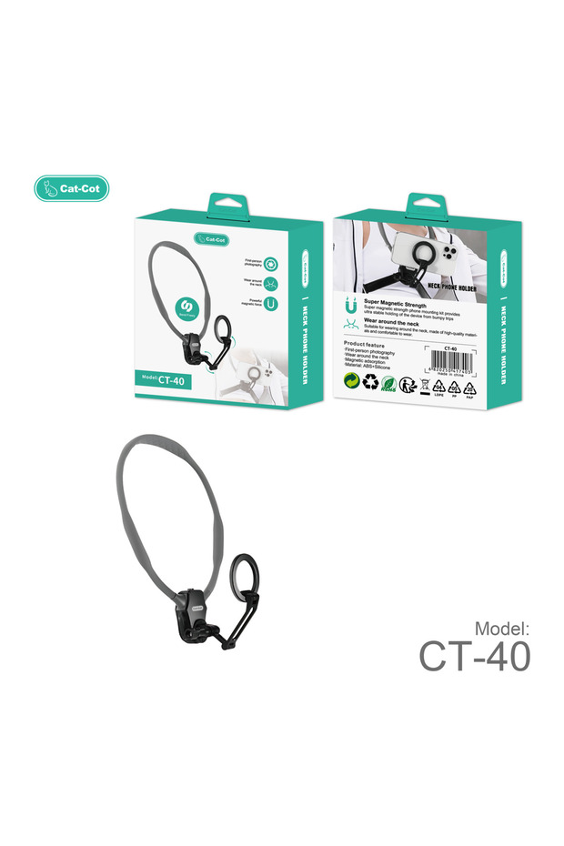 Cat-Cot Magnetic Neck Phone Holder | Hands-Free First-Person Photography & Video Mount