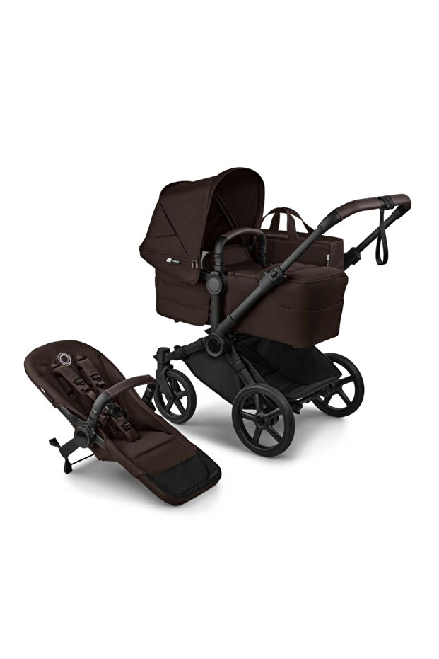 Cărucior Donkey 6 Complet Negru/Maro