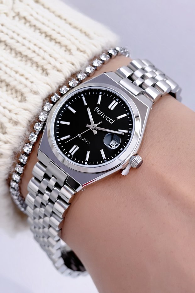 Steel Strap 2 Year Warranty 3 Atm Waterproof Women's Wristwatch + Bracelet Gift