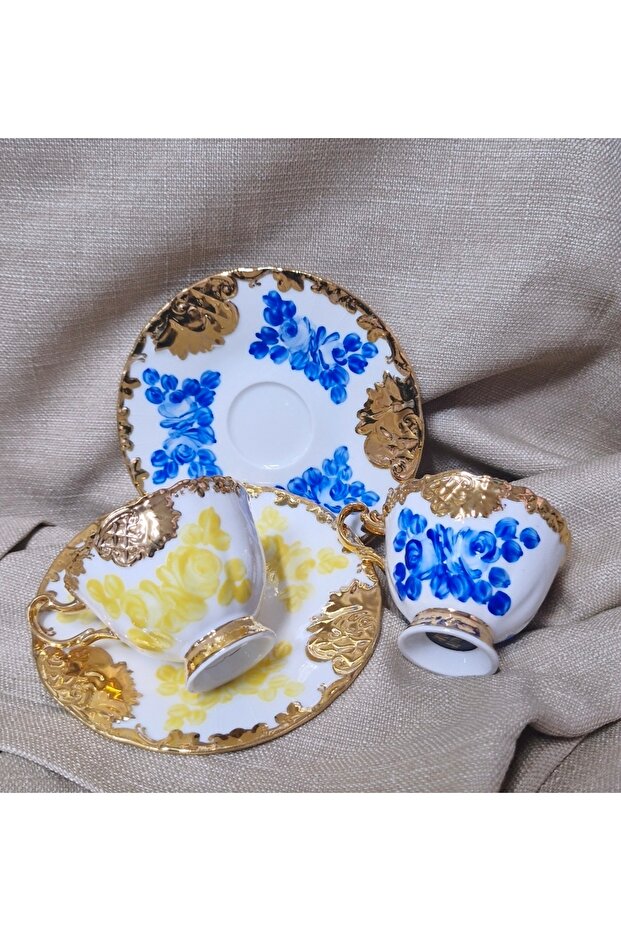 Derosa Porcelain Hand-Painted Double Cup Set