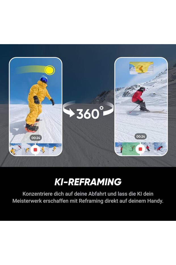Camera video sport X5, 8K, Ski Bundle - 4