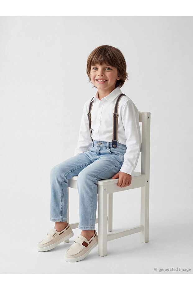 Nevavm Boys' Jean Pants with Straps