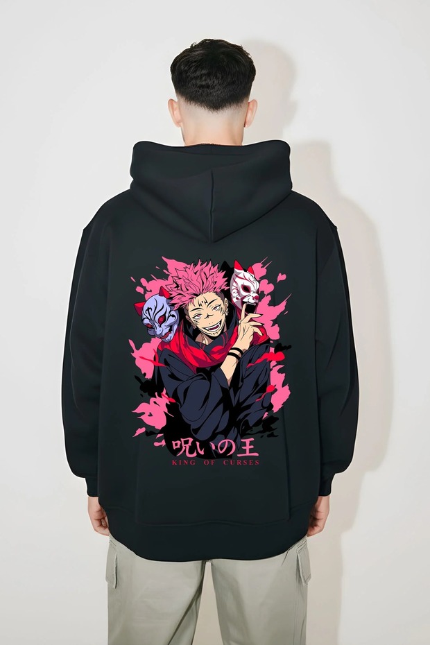 Jujutsu Kaisen Toji Fushiguro Oversized Hoodie and Jujutsu Kaisen Sukuna "King of Demons"