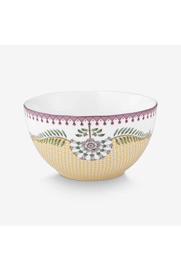 Lily & Lotus Yellow Porcelain Salad Bowl 15 cm