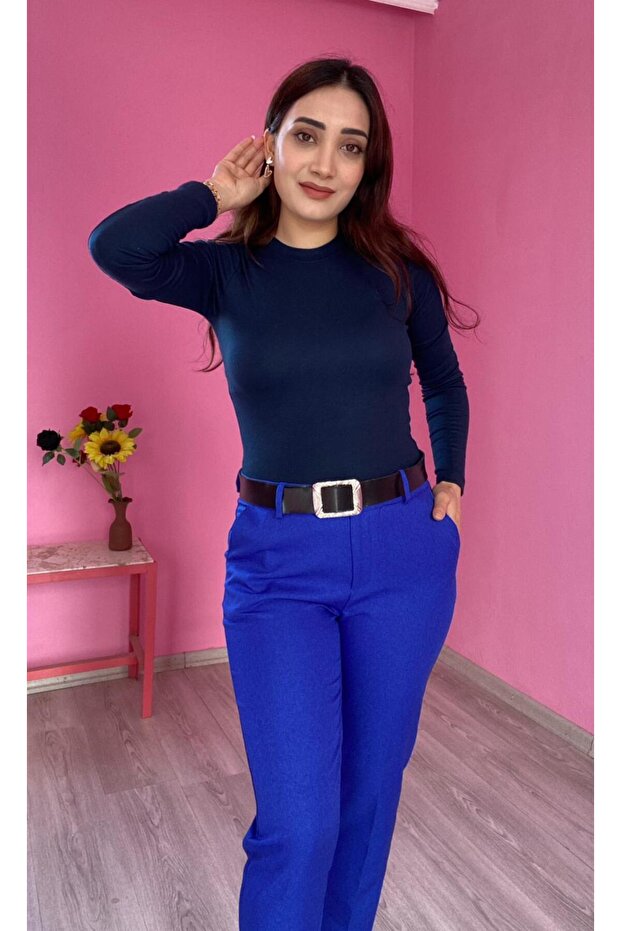 Beltless Women's Double Fabric Trousers