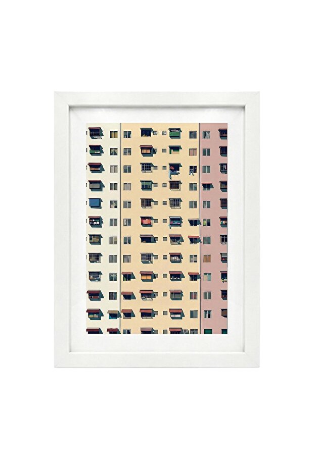 Pattern, Facades, Poster Tablo Beyaz Çerçeve