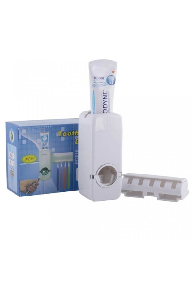 Toothpaste Dispenser and Toothbrush Holder