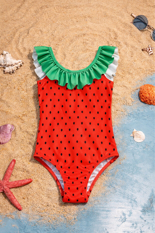 Girl's Swimsuit Summer Fruit Pattern