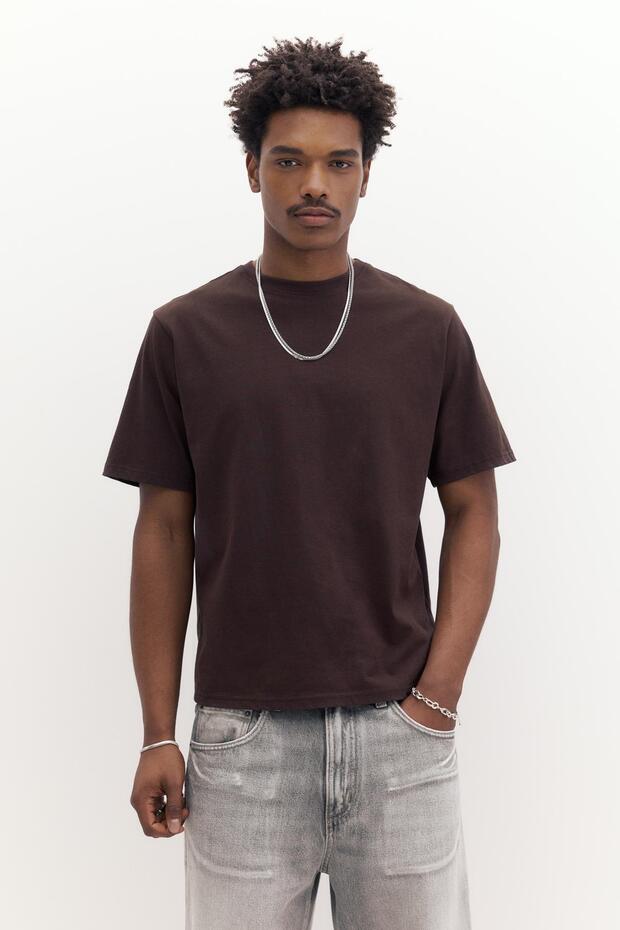 تي شيرت قطني أساسي بأكمام قصيرة - 1