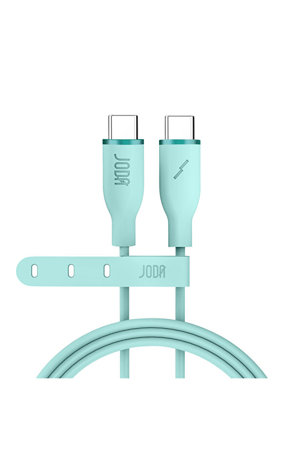 كابل سيليكون USB-C إلى USB-C بطول 1 متر وقوة 60 واط باللون الأخضر
