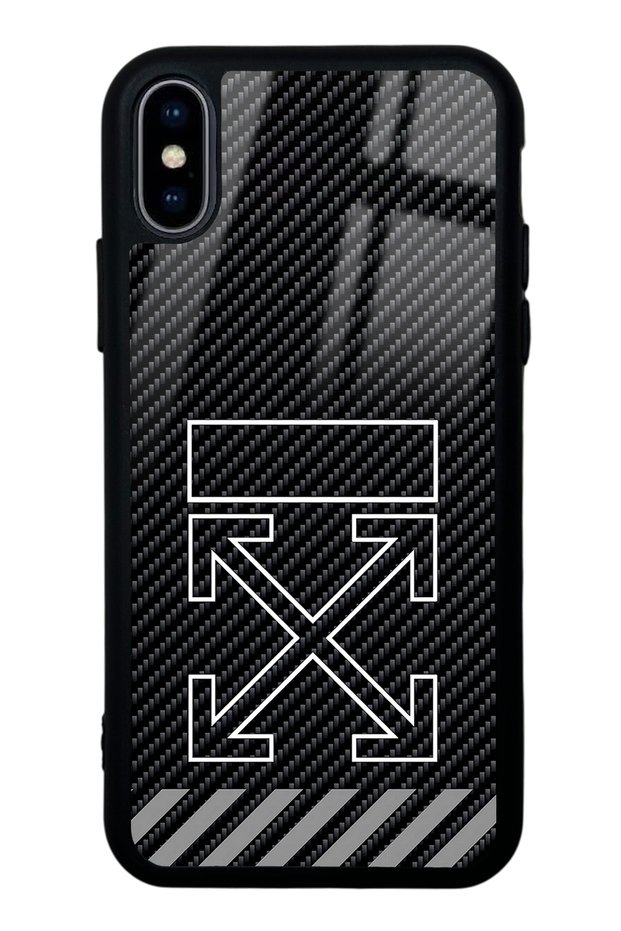 حافظة هاتف آيفون X - Xs بتصميم أبيض لامع