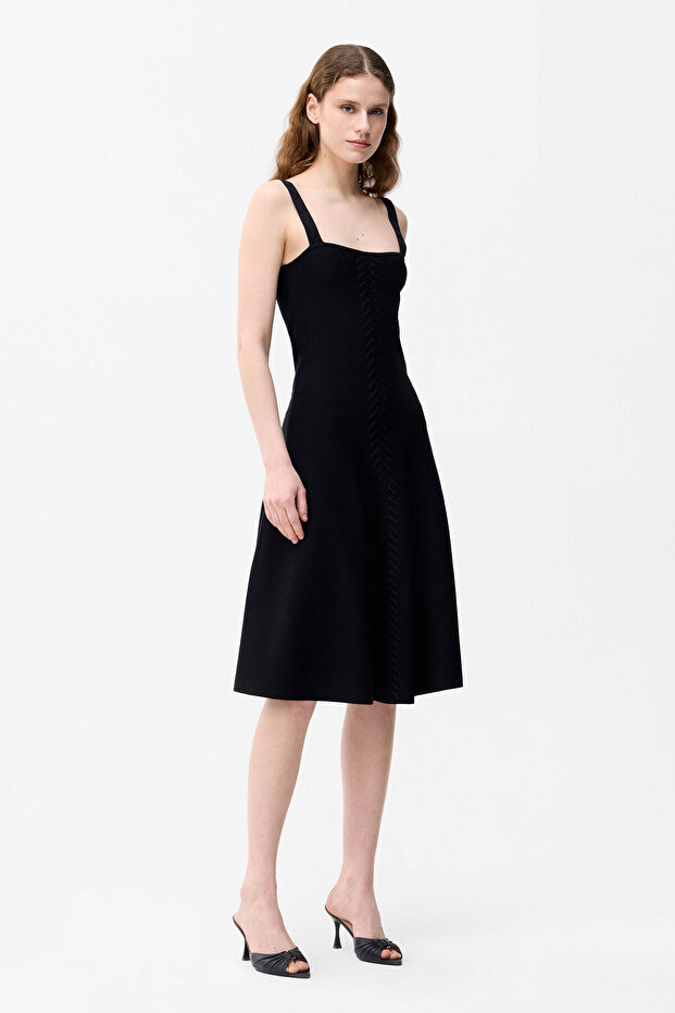 Askılı Triko Elbise - 5