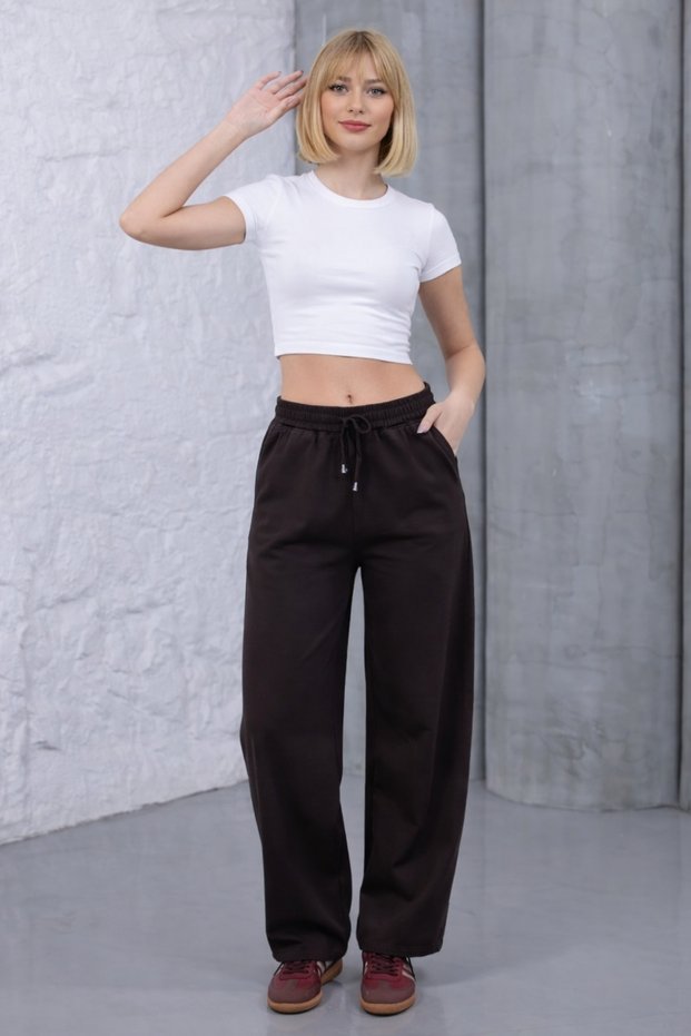 Women's High Waist Gabardine-Linen Textured Pants – Breathable Fabric, 4 Seasons Comfort
