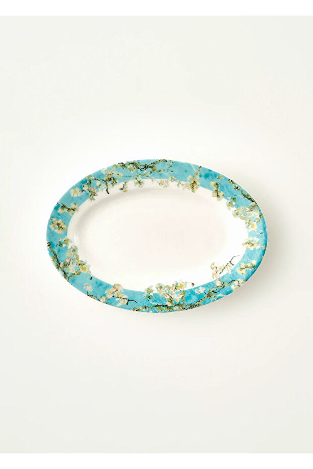 Van Gogh Almond Blossom Porcelain Presentation Plate Turquoise (20 cm)