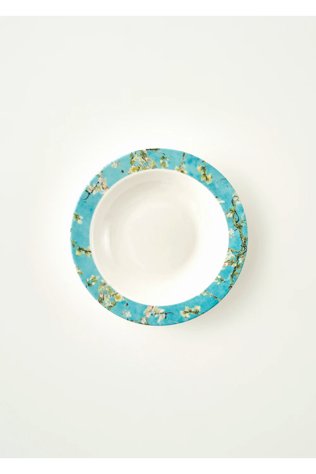 Van Gogh Almond Blossom Porcelain Deep Plate Turquoise (21 cm)