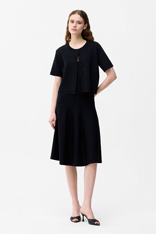 Askılı Triko Elbise - 4