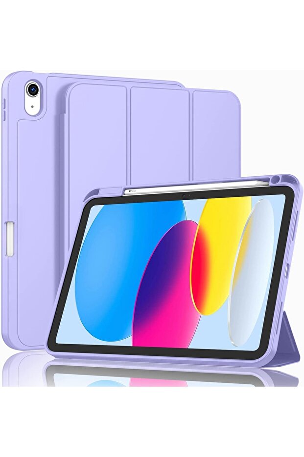 IPad 10th Generation Case, 10.9-Inch Smart Cover with Pencil Holder, Auto Wake/Sleep, TPU Back, Ligh