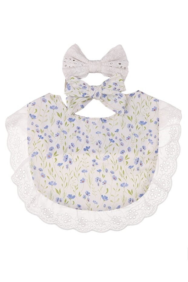 -Bella Baby Bib Set for Babies - Flower Printed Purple- 0Y to 4Y