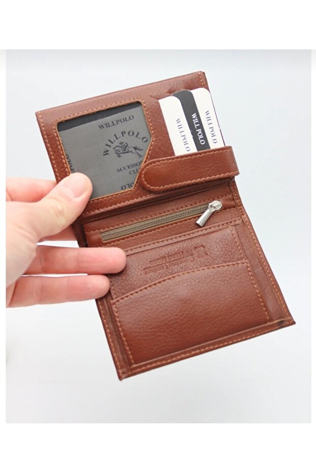 Genuine Leather Willpolo Men's Wallet Card Holder 11.5*9 cm