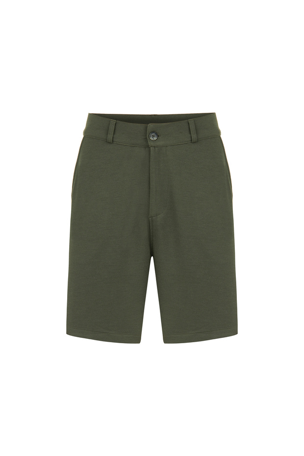 PAMUKLU BERMUDA ŞORT - 1