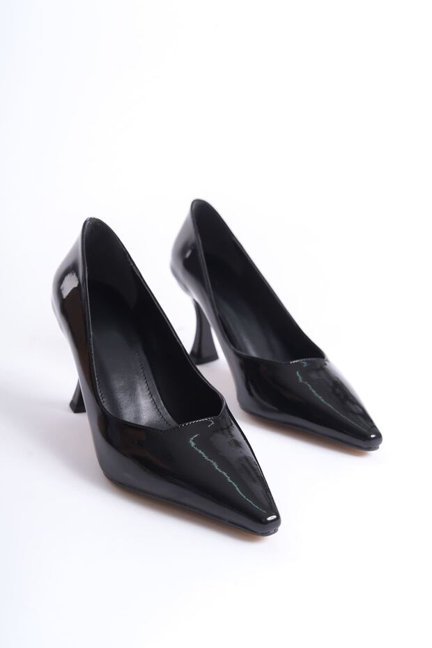 Women's Black Patent Leather Stiletto Tr08Ms27A