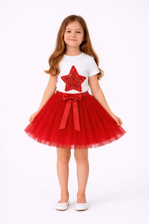 Girl's April 23 October 29 Star T-Shirt and Tutu Skirt Two-Piece Set - April 23 Show Set