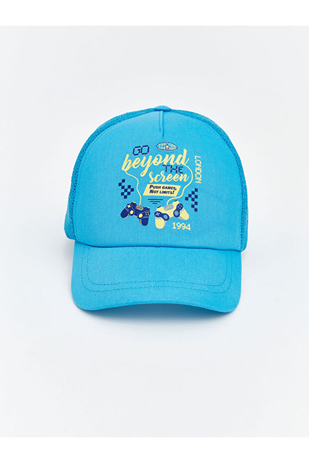 New Season Blue Printed Boy's Cap Hat from Güli̇s Gi̇yi̇m