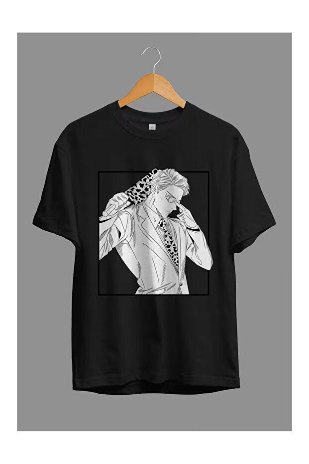 Unisex Manga Printed Oversize Crew Neck T-Shirt