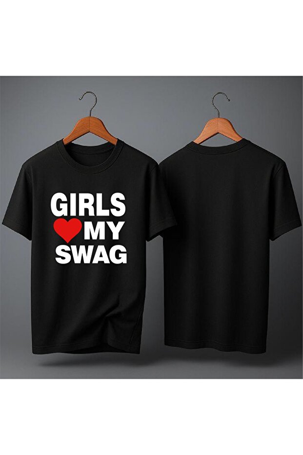 Girls My Swag Printed T-Shirt