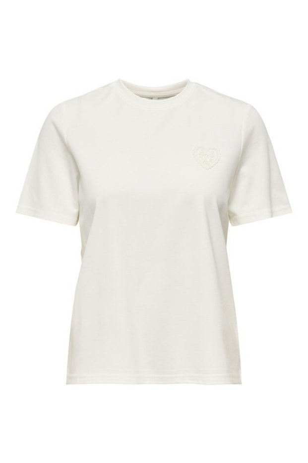 Women's White Onlsophia S/S Embroidery T-Shirt Box Jrs T-Shirt 15368560-Clouddanc