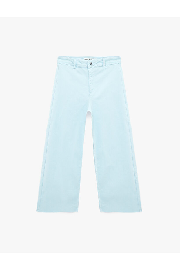 Normal Waist Comfortable Fit Raw Hem Jean Pants - Culoette Jean
