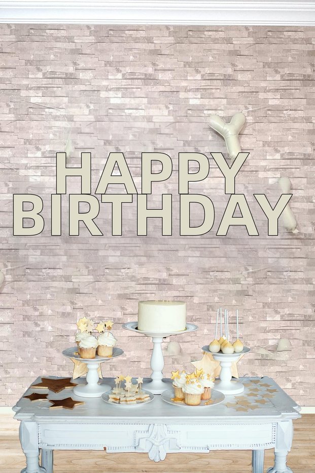 Retro Cream Happy Birthday Letter Balloons Retro Birthday Balloon Set