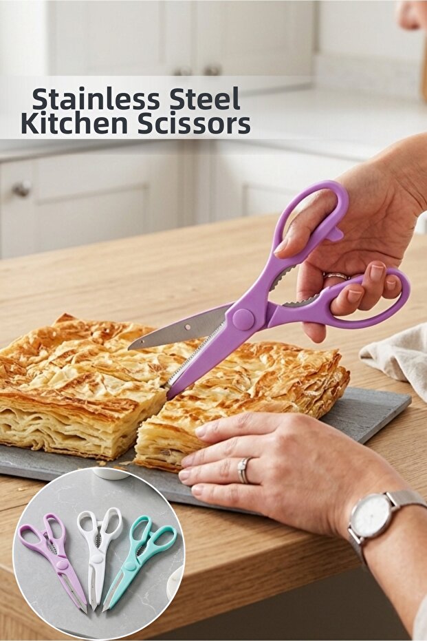 مقص مطبخ ستانلس ستيل - 1