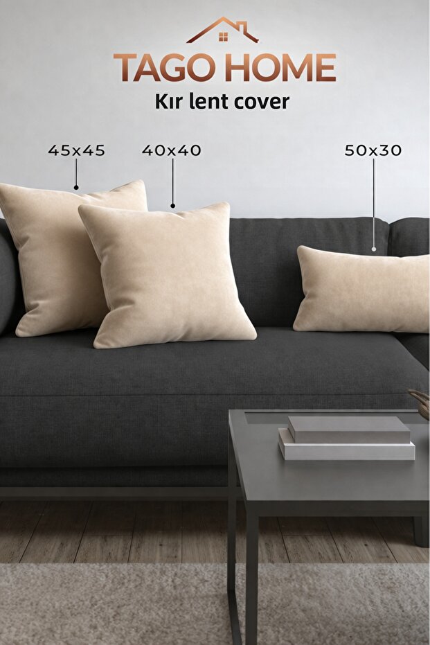 Soft Series Cushion Cover - Velvet-Textured - Hidden Closure