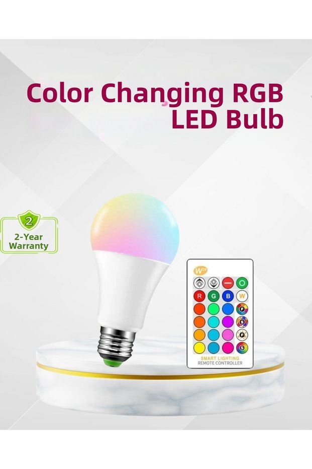Rgb Remote Controlled Led Bulb 16 Colors Decorative Lighting