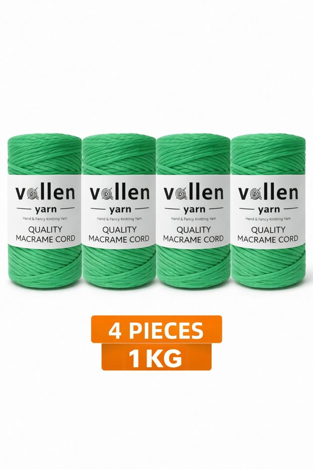 Taranan Macrame Cord 3mm Cotton Macrame Cord 4-Piece 1 kg Set Tarama Compatible Thick Macrame Rope Cord