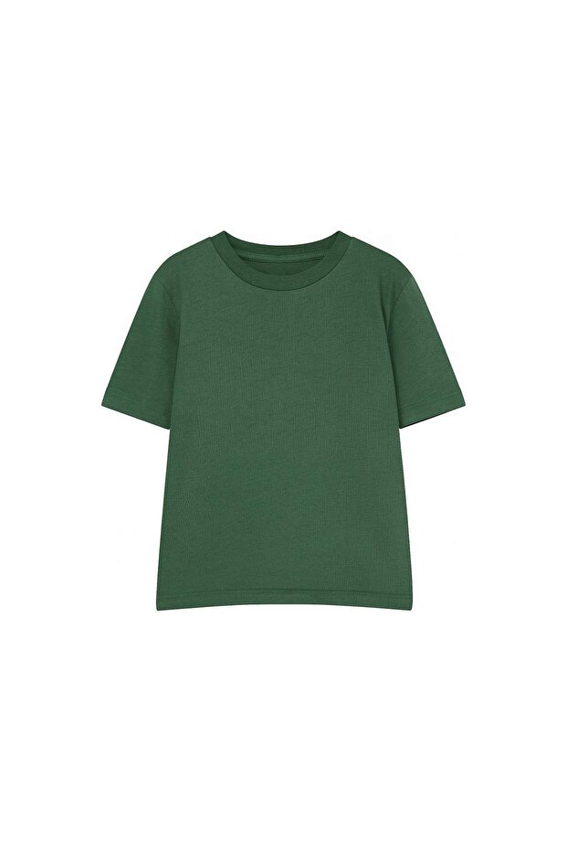 Siyah-Yeşil 2'li Slogan Örme T-Shirt TKDSS26TS00026 - 8