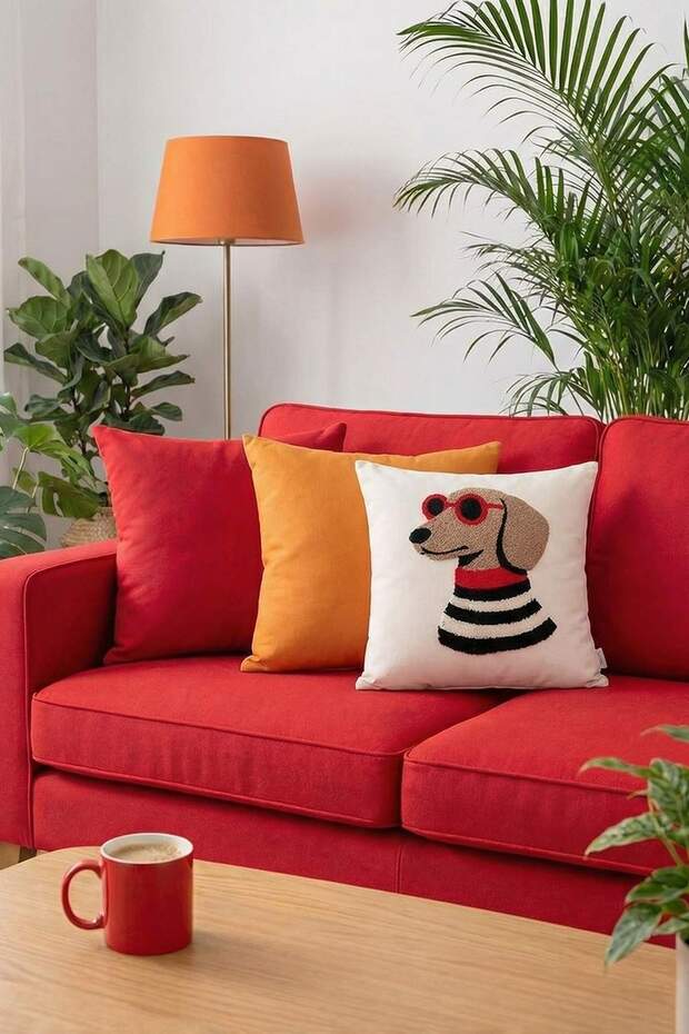 Dog Punch Throw Pillow Cover 43X43Cm Tphss26Kkk00012