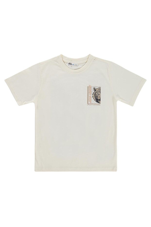 Future Aslan Printed 10-13 Years Old T-Shirt - Ecru 13-14 Years Old