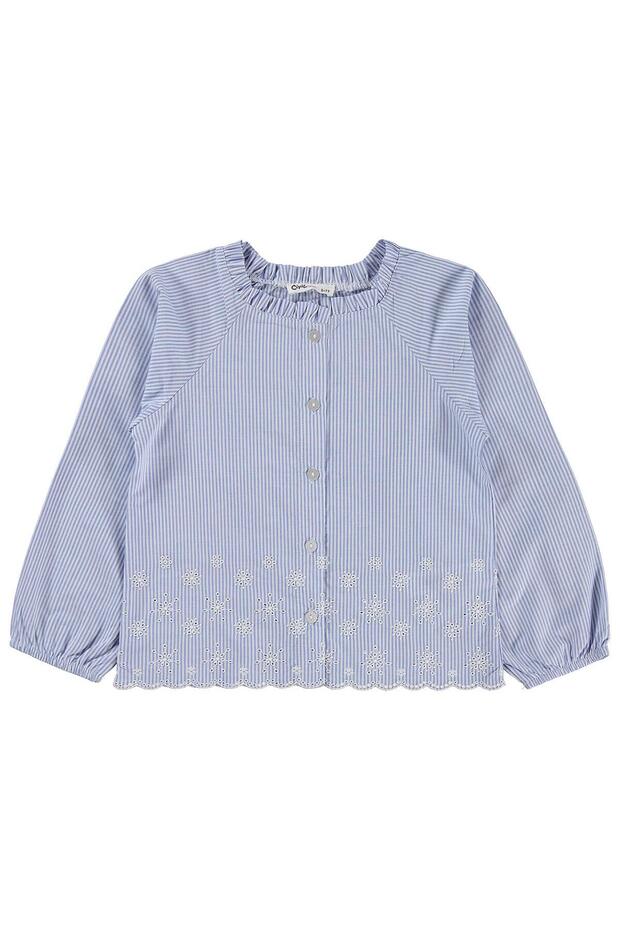 Striped 6-9 Years Old Shirt - Blue