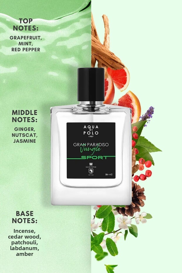 Aqua Di Polo Gran Paradiso Jungle Sport 50 ml Men's Edp Apcn000509 - 6