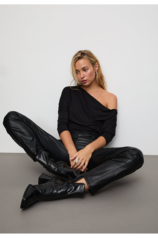 Streç orta boy topuklu bot - 7