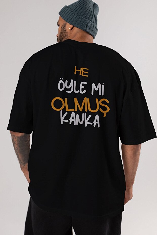 Oh really, buddy? Back Printed Black Oversized t-shirt for Men and Women , Crew Neck