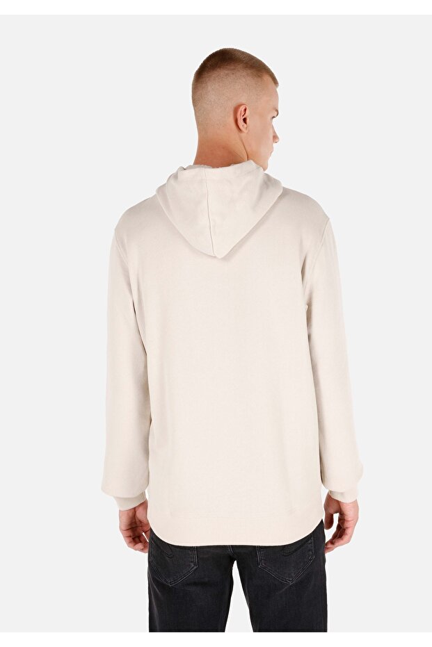 Regular Fit Erkek Örme Bej Sweatshirt - 2